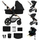 Poussette trio Moov² Eva Wheels avec base Pure Black
