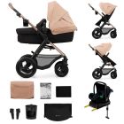 Poussette trio Moov² Air Wheels avec base Sand Beige