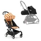Poussette complète YOYO 3 châssis blanc Pack 0+ et 6+ Capri / Noir