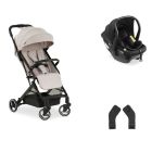 Pack Duo Poussette compacte Travel N Care Beige + Siège auto Drive N Care avec adaptateurs