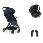 Pack Duo Poussette compacte Travel N Care Navy Blue + Siège auto Drive N Care avec adaptateurs