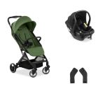 Pack Duo Poussette compacte Travel N Care Green Beige + Siège auto Drive N Care avec adaptateurs
