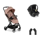 Pack Duo Poussette compacte Travel N Care Hazelnut + Siège auto Drive N Care avec adaptateurs