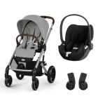 Poussette duo Balios S Lux 3 Stone Grey + Siège auto Cloud T i-Size