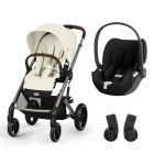 Poussette duo Balios S Lux 3 Seashell Beige + Siège auto Cloud T i-Size