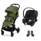 Poussette duo Beezy Moss Green + Siège auto Aton B2 i-Size