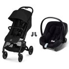 Poussette duo Beezy 4 compacte Magic Black avec siège auto Aton B2 i-Size