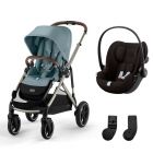 Poussette duo Gazelle S Stormy Blue + Siège auto Cloud G i-Size