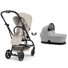 Poussette duo Eezy S Twist+ 2 pivotante Dune Grey avec nacelle Cot S