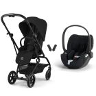Poussette duo Eezy S Twist+ 2 pivotante Magic Black avec siège auto Cloud T i-Size Tissu Plus