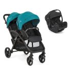 Poussette duo Evalite double Capri + siège auto i-Gemm 3 Raven