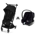Poussette duo Libelle 5 ultra compacte Magic Black avec siège auto Aton B2 i-Size