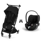 Poussette duo Libelle 5 ultra compacte Magic Black avec siège auto Cloud T i-Size