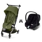 Poussette duo Libelle 5 ultra compacte Moss Green avec siège auto Aton B2 i-Size