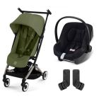 Poussette duo Libelle 4 Moss Green + Aton B2 i-Size
