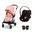 Poussette duo Melio 4 Candy Pink + Siège auto Cloud G i-Size
