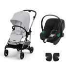 Poussette duo Melio 4 Fog Grey + Siège auto Aton B2 i-Size