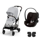 Poussette duo Melio 4 Fog Grey + Siège auto Cloud G i-Size