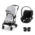 Poussette duo Melio 4 Fog Grey + Siège auto Cloud T i-Size