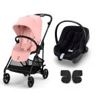 Poussette duo Melio Carbon Candy Pink + Aton B2 i-Size