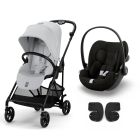 Poussette duo Melio Carbon Fog Grey + Cloud G i-Size