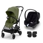 Poussette duo Melio Carbon Moss Green + Aton B2 i-Size