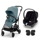 Poussette duo Melio Carbon Stormy Blue + Aton B2 i-Size