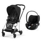 Poussette duo Mios 3 Sepia Black châssis Chrome Black + Cloud T i-Size
