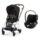 Poussette duo Mios 3 Sepia black châssis Chrome Brown + Cloud T i-Size