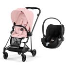 Poussette duo Mios 3 Peach Pink châssis Matt Black + Cloud T i-Size