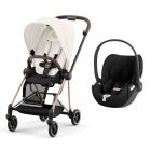 Poussette duo Mios 3 Offf White châssis Rose Gold + Cloud T i-Size
