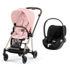 Poussette duo Mios 3 Peach Pink châssis Rose Gold + Cloud T i-Size