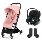 Poussette duo Orfeo 2 Candy Pink + Aton B2 i-Size