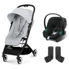 Poussette duo Orfeo 2 Fog Grey + Aton B2 i-Size