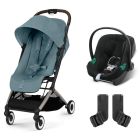 Poussette duo Orfeo 2 Stormy Blue + Aton B2 i-Size