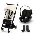 Poussette duo Libelle 4 Canvas White + Cloud G i-Size