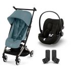 Poussette duo Libelle 4 Stormy Blue + Cloud G i-Size