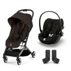 Poussette duo Orfeo 2 Chocolate Brown + Cloud G i-Size