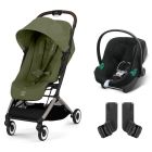 Poussette duo Orfeo 2 Moss Green + Aton B2 i-Size