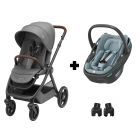 Poussette duo Oxford + siège auto Coral 360 I-Size Grey