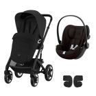 Poussette duo Talos S Lux - châssis Noir - Moon Black + Siège auto Cloud G i-Size