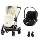 Poussette duo Talos S Lux 2 Seashell Beige + Siège auto Cloud T i-Size