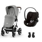 Poussette duo Talos S Lux 2 Stone Grey + Siège auto Cloud G i-Size