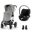 Poussette duo Talos S Lux 2 Stone Grey + Siège auto Cloud T i-Size