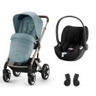 Poussette duo Talos S Lux 2 Stormy Blue + Siège auto Cloud T i-Size