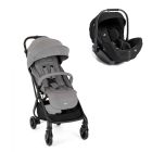 Poussette duo Tourist Pebble + siège auto i-Level Pro Eclipse gris / noir