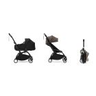 Poussette duo YOYO 3 - Châssis noir Pack 6+ et nacelle Leopard / Noir