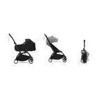 Poussette duo YOYO 3 - Châssis noir Pack 6+ et nacelle Zebra / Noir