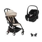 Poussette duo YOYO 3 pack 6+ et siège auto Pebble 360 Pro² - Chassis noir - Bonpoint
