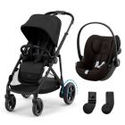 Poussette duo e-Gazelle S Moon Black + Siège auto Cloud G i-Size
